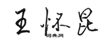 駱恆光王懷昆行書個性簽名怎么寫