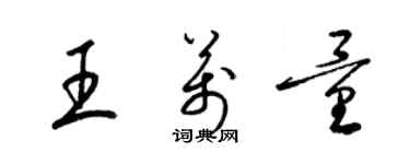 梁錦英王萬量草書個性簽名怎么寫