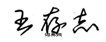 朱錫榮王存志草書個性簽名怎么寫