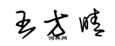 朱錫榮王方晴草書個性簽名怎么寫