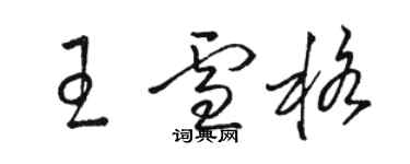 駱恆光王雪格草書個性簽名怎么寫