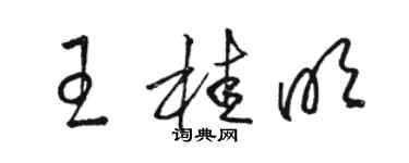 駱恆光王桂明草書個性簽名怎么寫