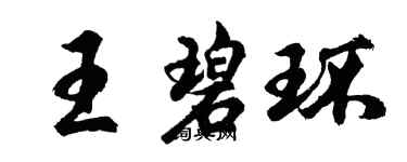 胡問遂王碧環行書個性簽名怎么寫