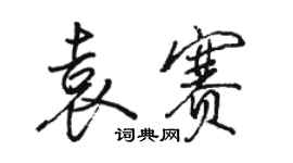 駱恆光袁賽行書個性簽名怎么寫