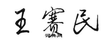 駱恆光王賽民行書個性簽名怎么寫