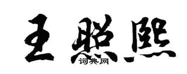 胡問遂王照熙行書個性簽名怎么寫
