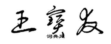 曾慶福王寶友草書個性簽名怎么寫