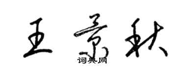 梁錦英王景秋草書個性簽名怎么寫