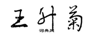 曾慶福王升菊行書個性簽名怎么寫