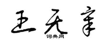 曾慶福王無章草書個性簽名怎么寫