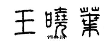 曾慶福王曉葉篆書個性簽名怎么寫