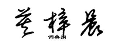 朱錫榮莫梓晨草書個性簽名怎么寫