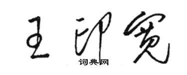 駱恆光王印寬草書個性簽名怎么寫