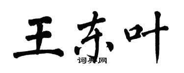翁闓運王東葉楷書個性簽名怎么寫