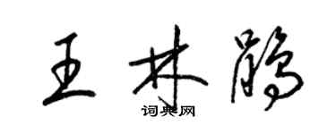 梁錦英王林鵑草書個性簽名怎么寫