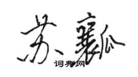 駱恆光蘇瓤行書個性簽名怎么寫