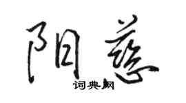 駱恆光陽慈行書個性簽名怎么寫