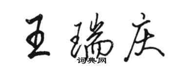駱恆光王瑞慶行書個性簽名怎么寫