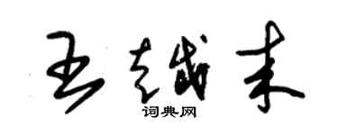 朱錫榮王越來草書個性簽名怎么寫