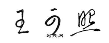 駱恆光王可照草書個性簽名怎么寫