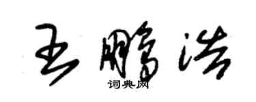 朱錫榮王鵬浩草書個性簽名怎么寫