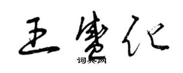 曾慶福王盛化草書個性簽名怎么寫