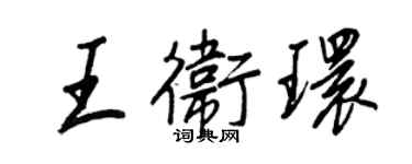 王正良王衛環行書個性簽名怎么寫