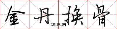 段相林金丹換骨行書怎么寫