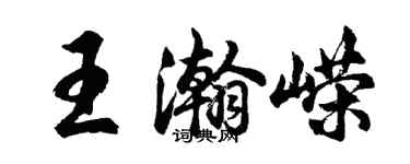 胡問遂王瀚嶸行書個性簽名怎么寫