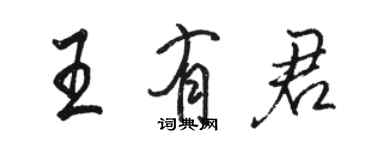 駱恆光王有君行書個性簽名怎么寫