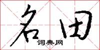 名田怎么寫好看