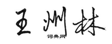 駱恆光王州林行書個性簽名怎么寫