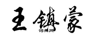 胡問遂王鎮蒙行書個性簽名怎么寫