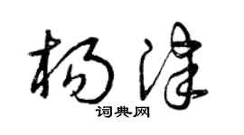 曾慶福楊津草書個性簽名怎么寫