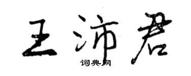 曾慶福王沛君行書個性簽名怎么寫