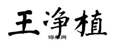 翁闓運王淨植楷書個性簽名怎么寫