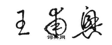 駱恆光王甫興草書個性簽名怎么寫