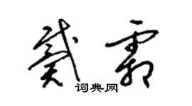 梁錦英戴霜草書個性簽名怎么寫