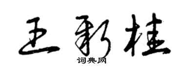 曾慶福王新桂草書個性簽名怎么寫
