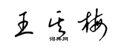 梁錦英王其梅草書個性簽名怎么寫