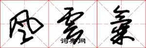 朱錫榮風雲氣草書怎么寫