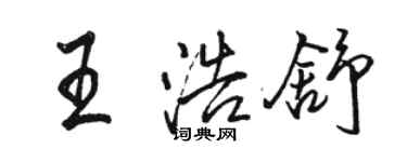 駱恆光王浩舒行書個性簽名怎么寫