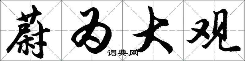 胡問遂蔚為大觀行書怎么寫