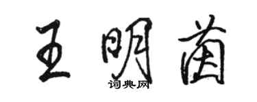 駱恆光王明茵行書個性簽名怎么寫