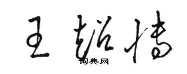 駱恆光王超博草書個性簽名怎么寫