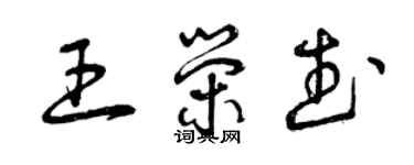 曾慶福王榮武草書個性簽名怎么寫