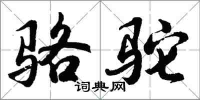 胡問遂駱駝行書怎么寫