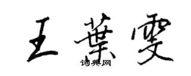 王正良王葉雯行書個性簽名怎么寫