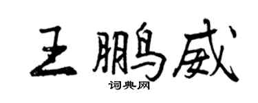 曾慶福王鵬威行書個性簽名怎么寫