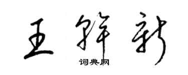 梁錦英王乾新草書個性簽名怎么寫